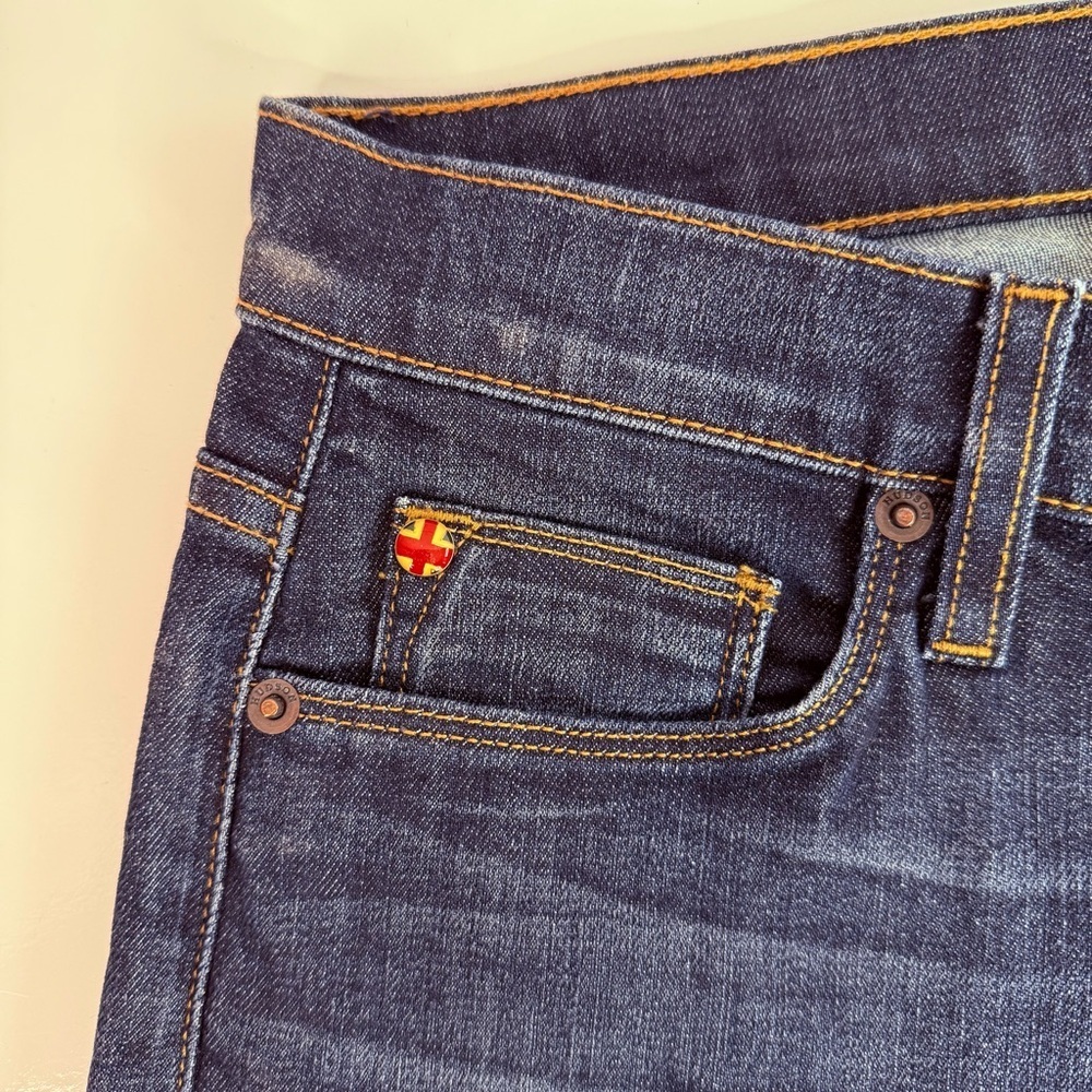 HUDSON Nico Midrise Size 26 Waist 32” Super Skinny Denim Dark Wash Blue Jeans - Picture 7 of 13